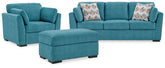 J&M Furniture - Ashley Furniture - Keerwick Queen Sofa Sleeper, Loveseat and Ottoman - Queen Sofa Sleeper, Loveseat and Ottoman - 67507U4