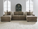 J&M Furniture - Ashley Furniture - Camellia-Court 4-Piece Double Chaise Sectional - RAF 4-Piece Double Chaise Sectional - 68207S9