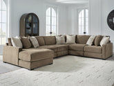 J&M Furniture - Ashley Furniture - Camellia-Court 6-Piece Sectional with Chaise - RAF 6-Piece Sectional with Chaise - 68207S14