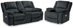 J&M Furniture - Ashley Furniture - Draycoll Power Reclining Loveseat and Power Recliner - Power Reclining Loveseat and Power Recliner - 76504U8
