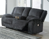 J&M Furniture - Ashley Furniture - Draycoll Power Reclining Loveseat with Console - DBL REC PWR Loveseat w/Console - 7650496