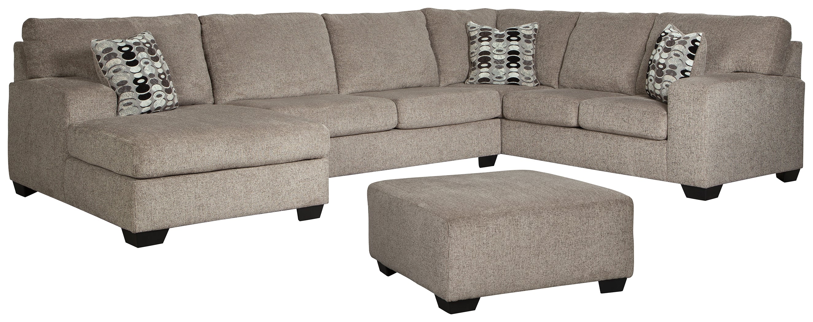 J&M Furniture - Ashley Furniture - Ballinasloe 3-Piece Sectional with Ottoman - 3-Piece Sectional with Ottoman - 80702U1
