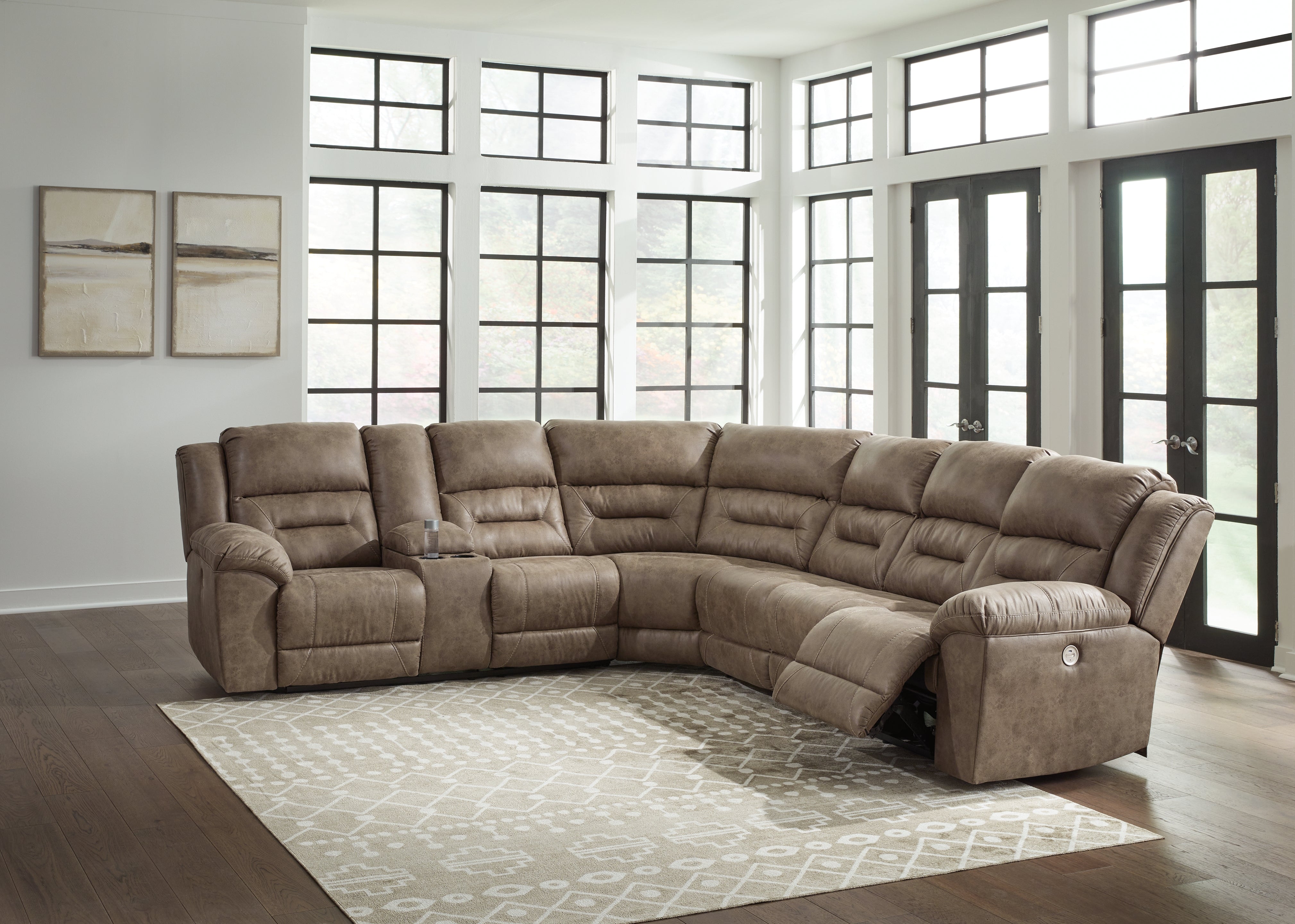 J&M Furniture - Ashley Furniture - Ravenel 4-Piece Power Reclining Sectional - 4-Piece Power Reclining Sectional - 83106S3