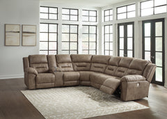J&M Furniture - Ashley Furniture - Ravenel 4-Piece Power Reclining Sectional - 4-Piece Power Reclining Sectional - 83106S3