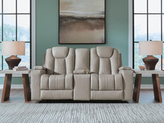 J&M Furniture - Ashley Furniture - Elevate Edges Glider Reclining Loveseat with Console - Glider REC Loveseat w/Console - PC8330543