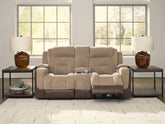 J&M Furniture - Ashley Furniture - Mixed Motion Power Reclining Loveseat with Console - PWR REC Loveseat/CON/ADJ HDRST - PC8350418