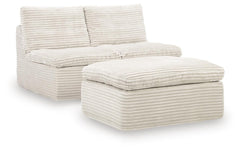 J&M Furniture - Ashley Furniture - Fannin Armless Chair with Ottoman - 2 Armless Chairs w/Otto (3/CN) - PC8430431