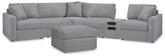 J&M Furniture - Ashley Furniture - Modmax 6-Piece Sectional and Oversized Accent Ottoman - 6-Piece Sectional and Oversized Accent Ottoman - 92104U25
