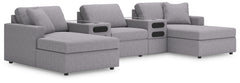 J&M Furniture - Ashley Furniture - Modmax 5-Piece Sectional with Chaise and Audio Console - RAF 5-Piece Sectional with Chaise and Audio Console - 92104S47