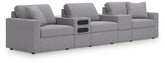 J&M Furniture - Ashley Furniture - Modmax 5-Piece Sectional with Audio System - RAF 5-Piece Sectional with Audio System - 92104S64