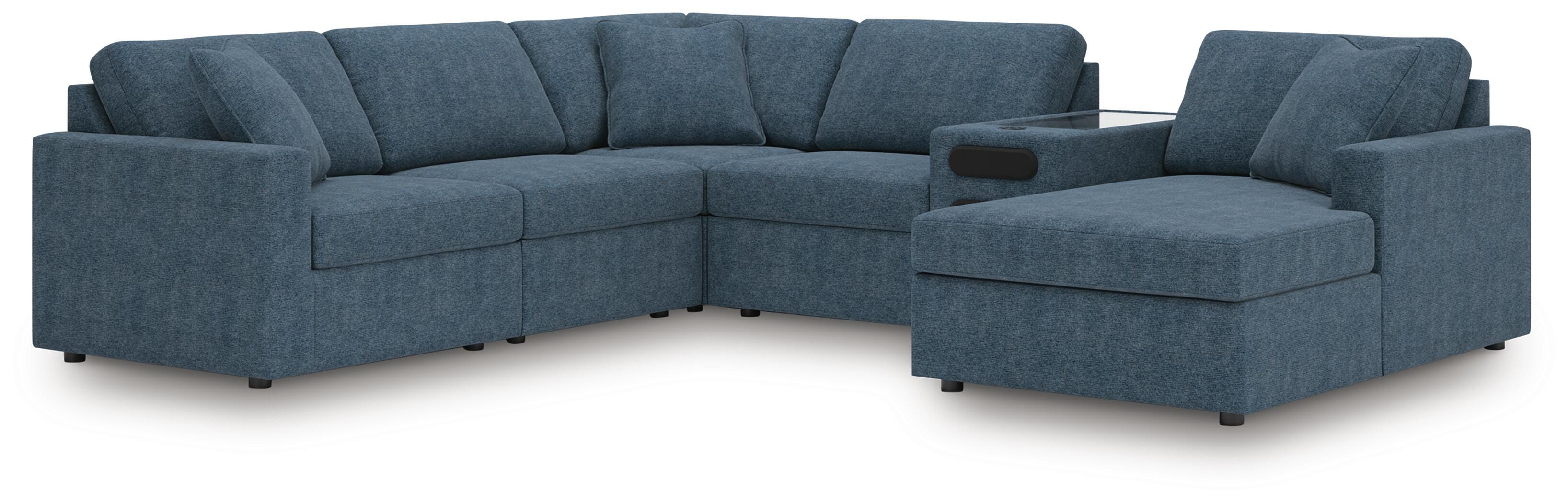 J&M Furniture - Ashley Furniture - Modmax 6-Piece Sectional with Audio System and Chaise - RAF 6-Piece Sectional with Audio System and Chaise - 92121S51