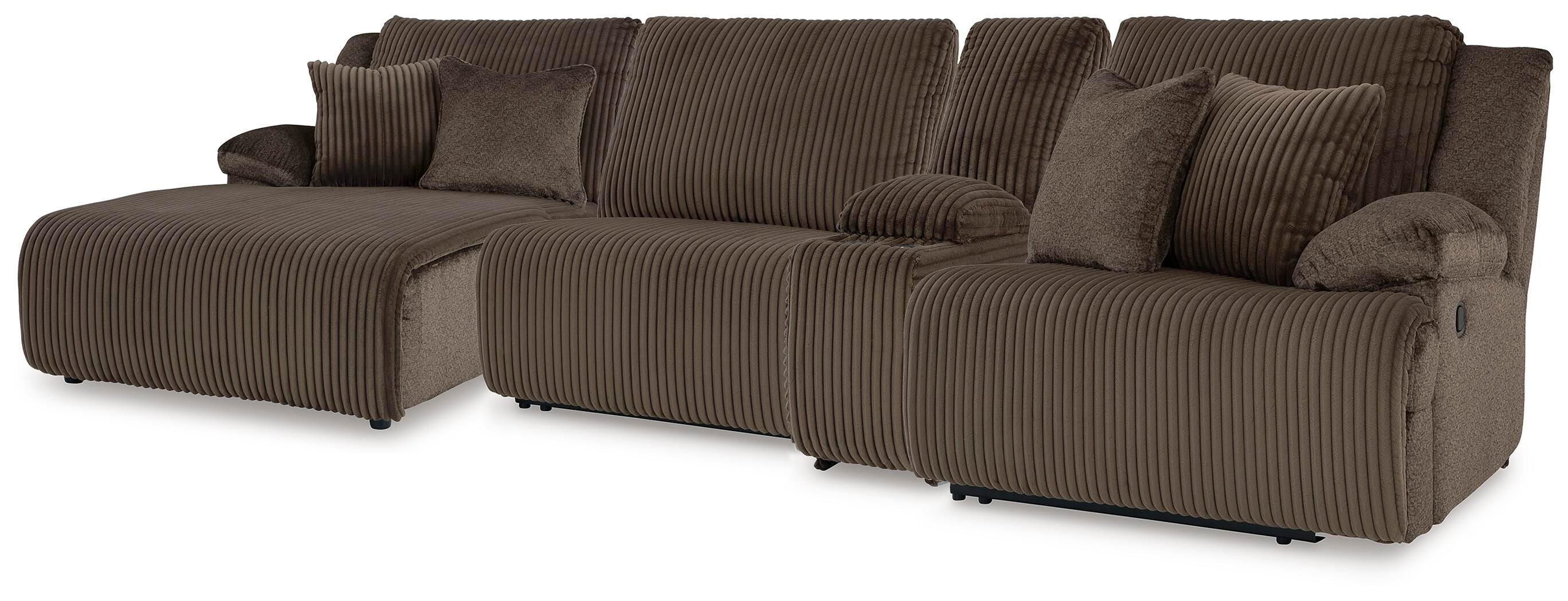 J&M Furniture - Ashley Furniture - Top Tier 4-Piece Reclining Sectional with Chaise - 4-Piece Reclining Sectional with Chaise - 92705S12