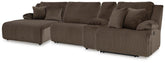 J&M Furniture - Ashley Furniture - Top Tier 4-Piece Reclining Sectional with Chaise - 4-Piece Reclining Sectional with Chaise - 92705S12