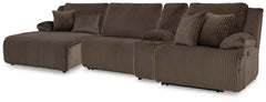 J&M Furniture - Ashley Furniture - Top Tier 4-Piece Reclining Sectional with Chaise - 4-Piece Reclining Sectional with Chaise - 92705S12