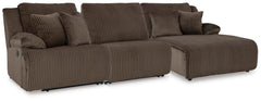 J&M Furniture - Ashley Furniture - Top Tier 3-Piece Reclining Sofa Chaise Sectional - 3-Piece Reclining Sofa Chaise Sectional - 92705S10