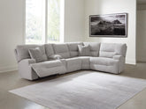 J&M Furniture - Ashley Furniture - Acklen Place 5-Piece Power Reclining Sectional with Storage Console - 5-Piece Power Reclining Sectional with Storage Console - 93605S19