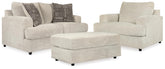 J&M Furniture - Ashley Furniture - Soletren Loveseat, Oversized Chair and Ottoman - Loveseat, Oversized Chair and Ottoman - 95104U14