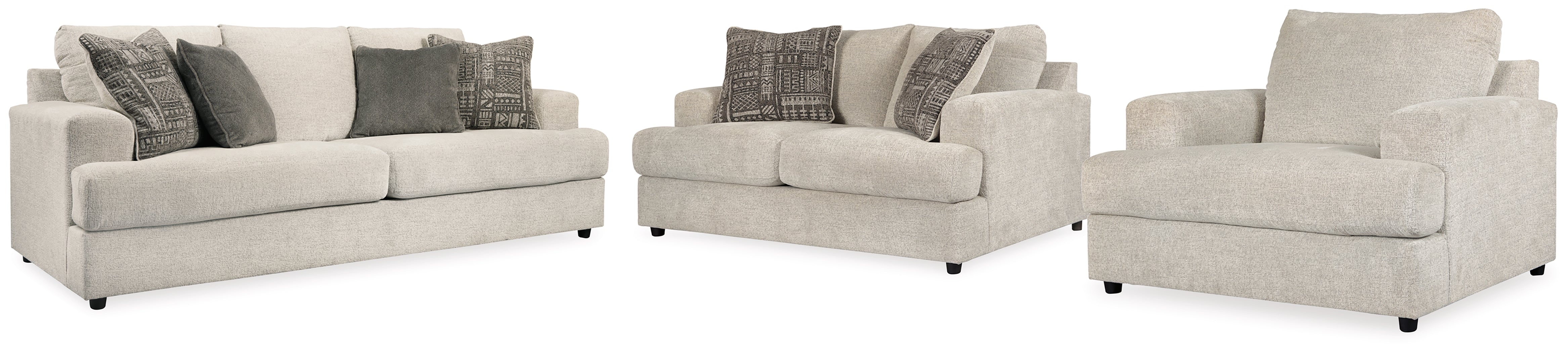 J&M Furniture - Ashley Furniture - Soletren Sofa, Loveseat and Oversized Chair - Sofa, Loveseat and Oversized Chair - 95104U9