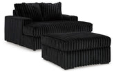 J&M Furniture - Ashley Furniture - Midnight-Madness Oversized Chaise and Oversized Accent Ottoman - Oversized Chaise and Oversized Accent Ottoman - 98103U10