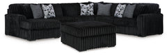 J&M Furniture - Ashley Furniture - Midnight-Madness 4-Piece Sectional and Ottoman - 4-Piece Sectional and Ottoman - 98103U6