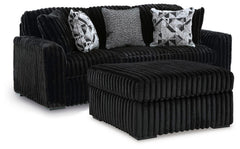 J&M Furniture - Ashley Furniture - Midnight-Madness Sofa and Oversized Ottoman - Sofa and Oversized Ottoman - 98103U16