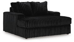 Midnight-Madness 4-Piece Sectional and Oversized Chaise