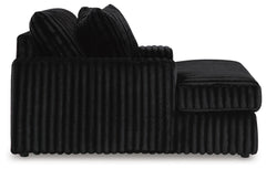 Midnight-Madness 4-Piece Sectional and Oversized Chaise
