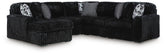J&M Furniture - Ashley Furniture - Midnight-Madness 5-Piece Sectional with Chaise - RAF 5-Piece Sectional with Chaise - 98103S21