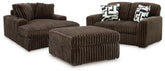 J&M Furniture - Ashley Furniture - Midnight-Madness Loveseat, Oversized Chaise and Ottoman - Loveseat, Oversized Chaise and Ottoman - 98104U3