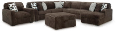 J&M Furniture - Ashley Furniture - Midnight-Madness 4-Piece Sectional with Chaise, Oversized Chair and Ottoman - 4-Piece Sectional with Chaise, Oversized Chair and Ottoman - 98104U6
