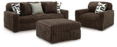 J&M Furniture - Ashley Furniture - Midnight-Madness Sofa, Oversized Chair and Accent Ottoman - Sofa, Oversized Chair and Accent Ottoman - 98104U4