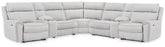 J&M Furniture - Ashley Furniture - Social Pointe 7-Piece Reclining Sectional with Storage Consoles - 7-Piece Reclining Sectional with Storage Consoles - PC98802S34