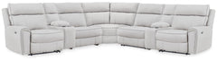 J&M Furniture - Ashley Furniture - Social Pointe 7-Piece Reclining Sectional with Storage Consoles - 7-Piece Reclining Sectional with Storage Consoles - PC98802S34