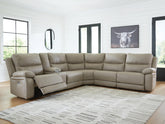 J&M Furniture - Ashley Furniture - Narwhal Place 6-Piece Reclining Sectional with Storage Console - 6-Piece Reclining Sectional with Storage Console - PC99201S36