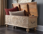 J&M Furniture - Ashley Furniture - Fossil Ridge Storage Bench - Storage Bench - A4000039
