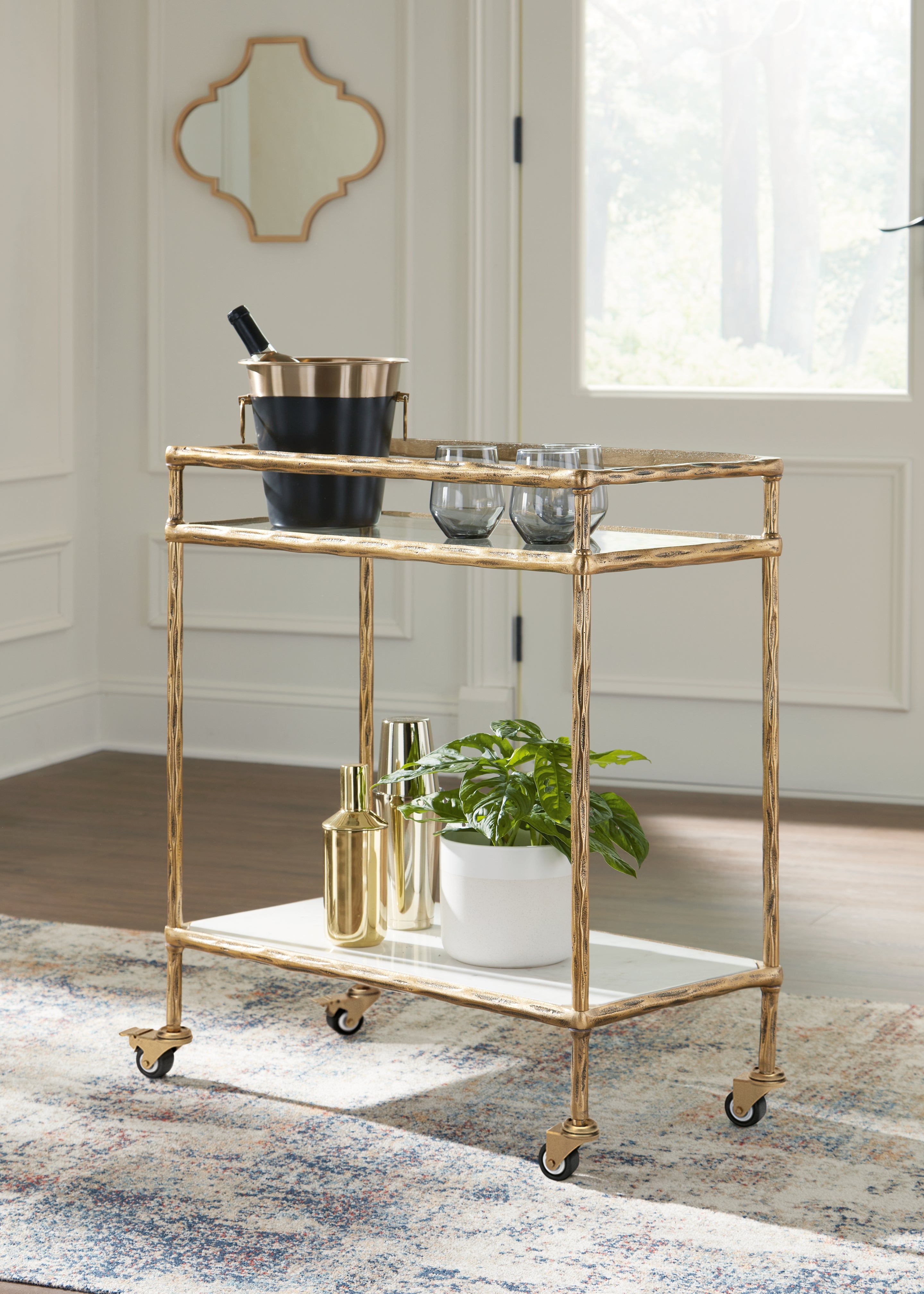 J&M Furniture - Ashley Furniture - Plattfield Bar Cart - Bar Cart - A4000625