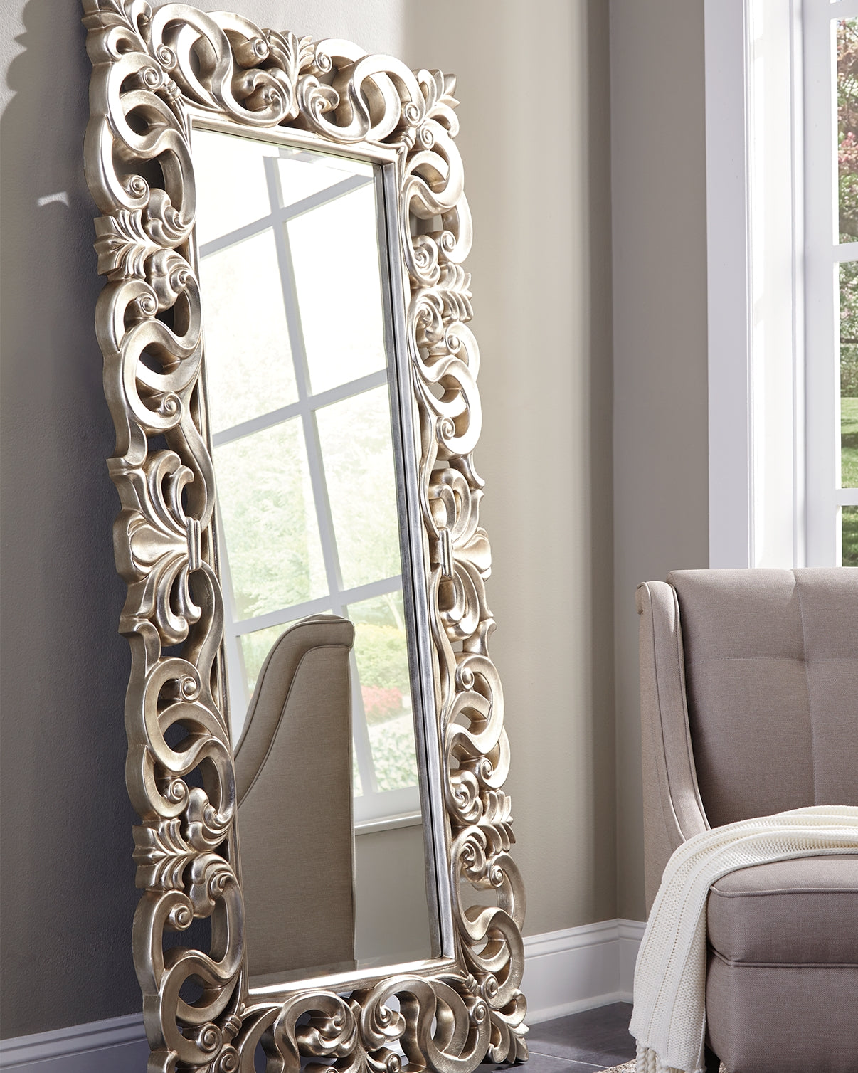 J&M Furniture - Ashley Furniture - Lucia Floor Mirror - Floor Mirror - A8010123