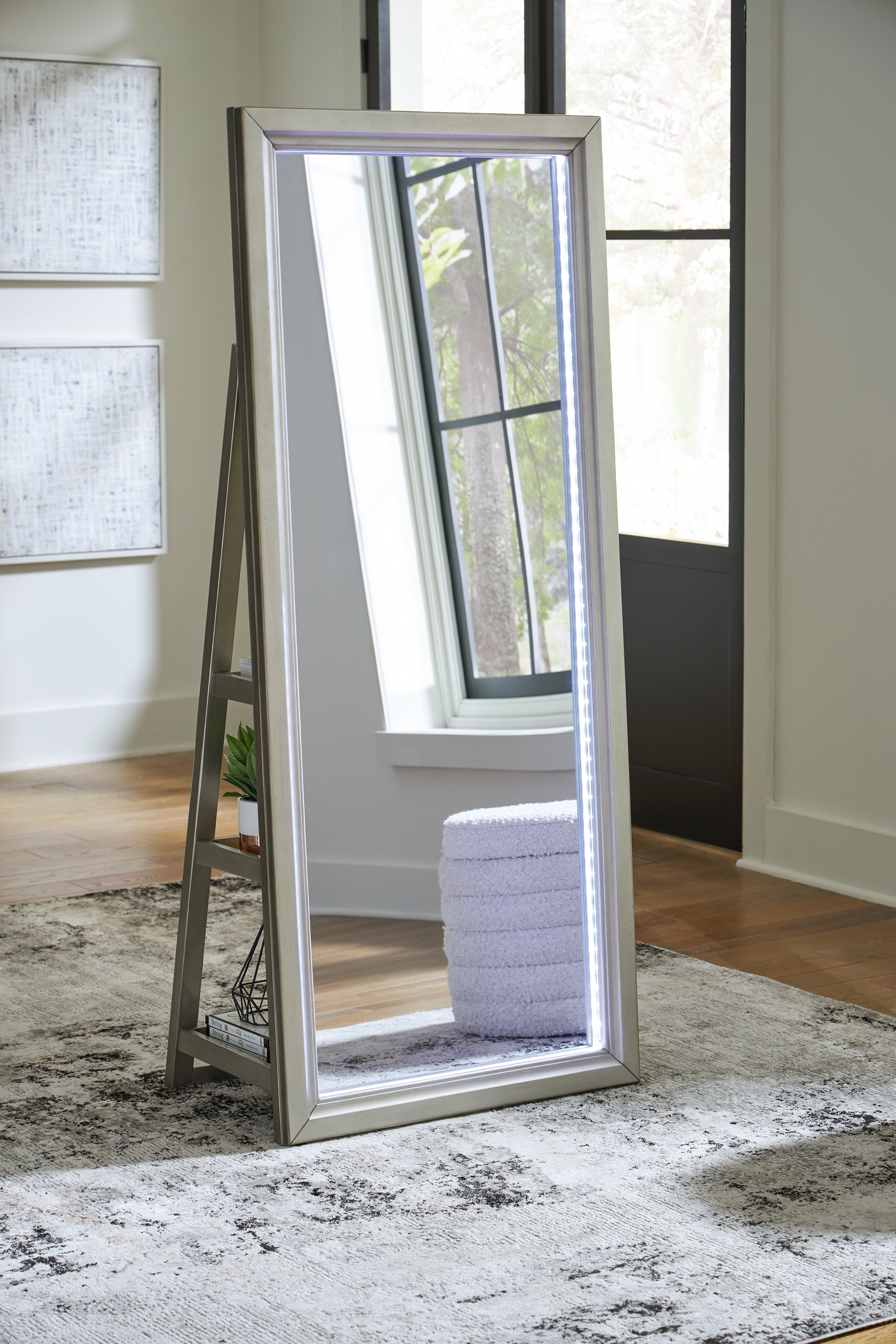 J&M Furniture - Ashley Furniture - Evesen Floor Standing Mirror/Storage - Floor Standing Mirror/Storage - A8010380