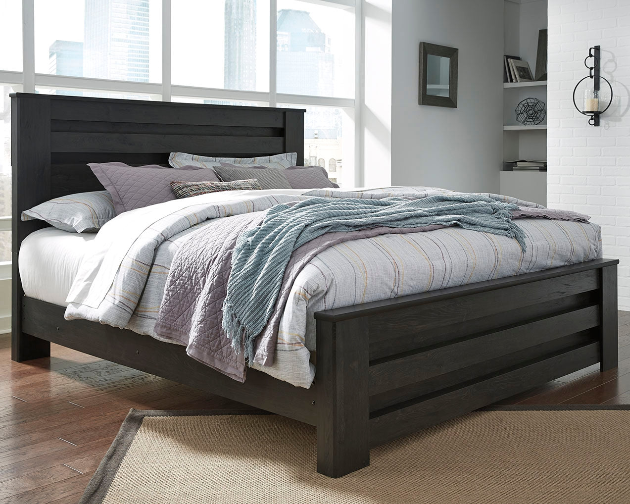 J&M Furniture - Ashley Furniture - Brinxton King Panel Bed - King Panel Bed - B249B4