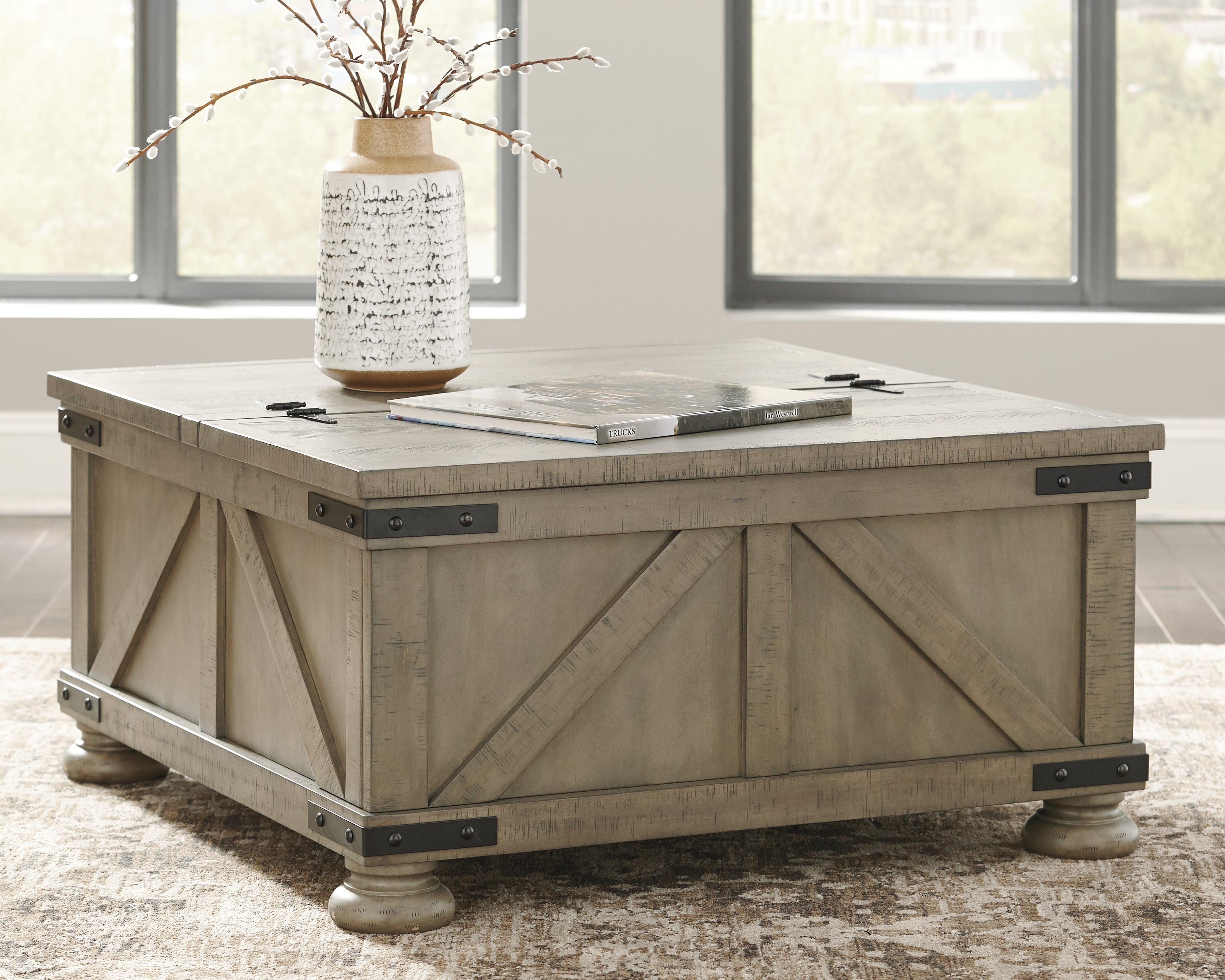 Aldwin Coffee Table With Storage Ashley Furniture