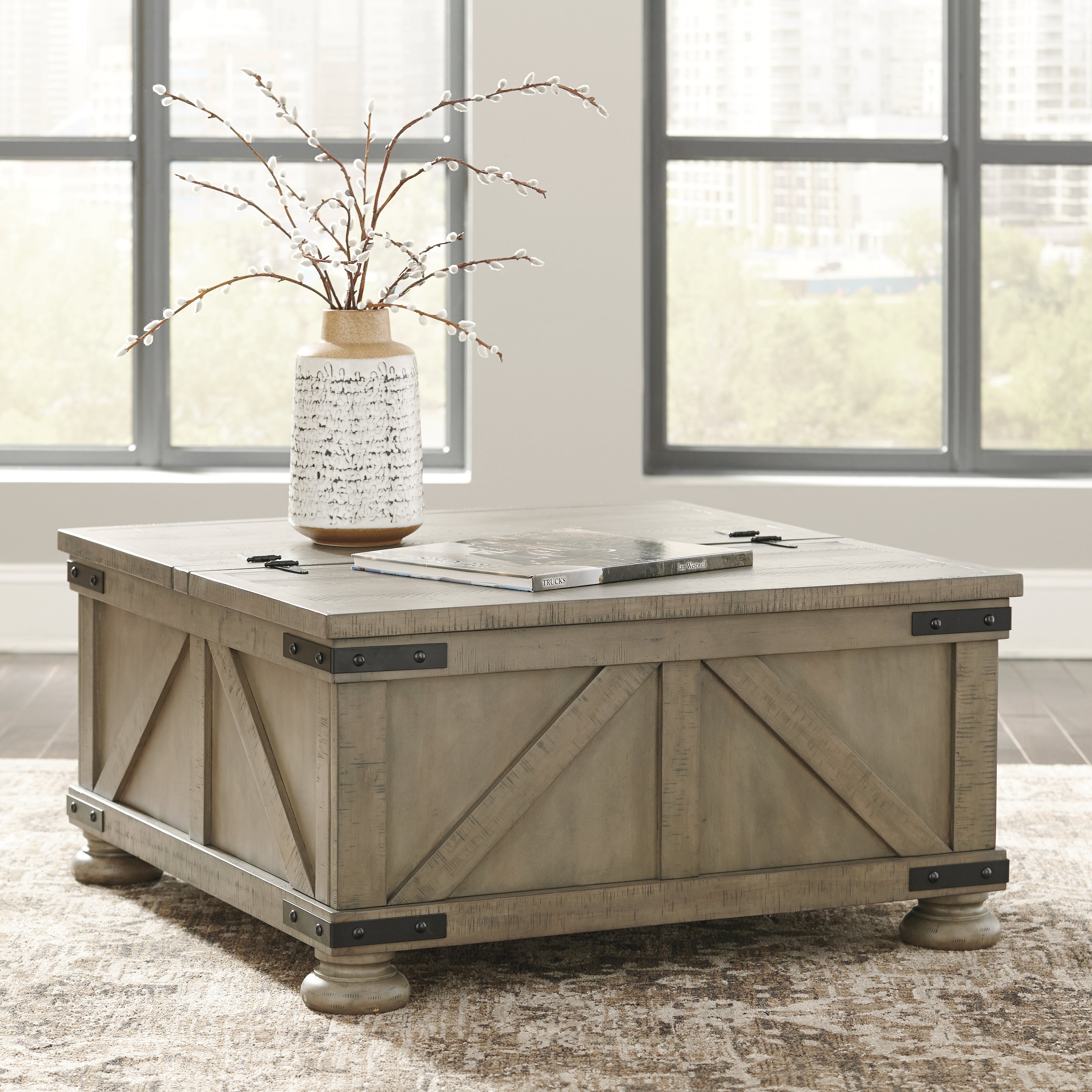 Aldwin Coffee Table With Storage Ashley Furniture