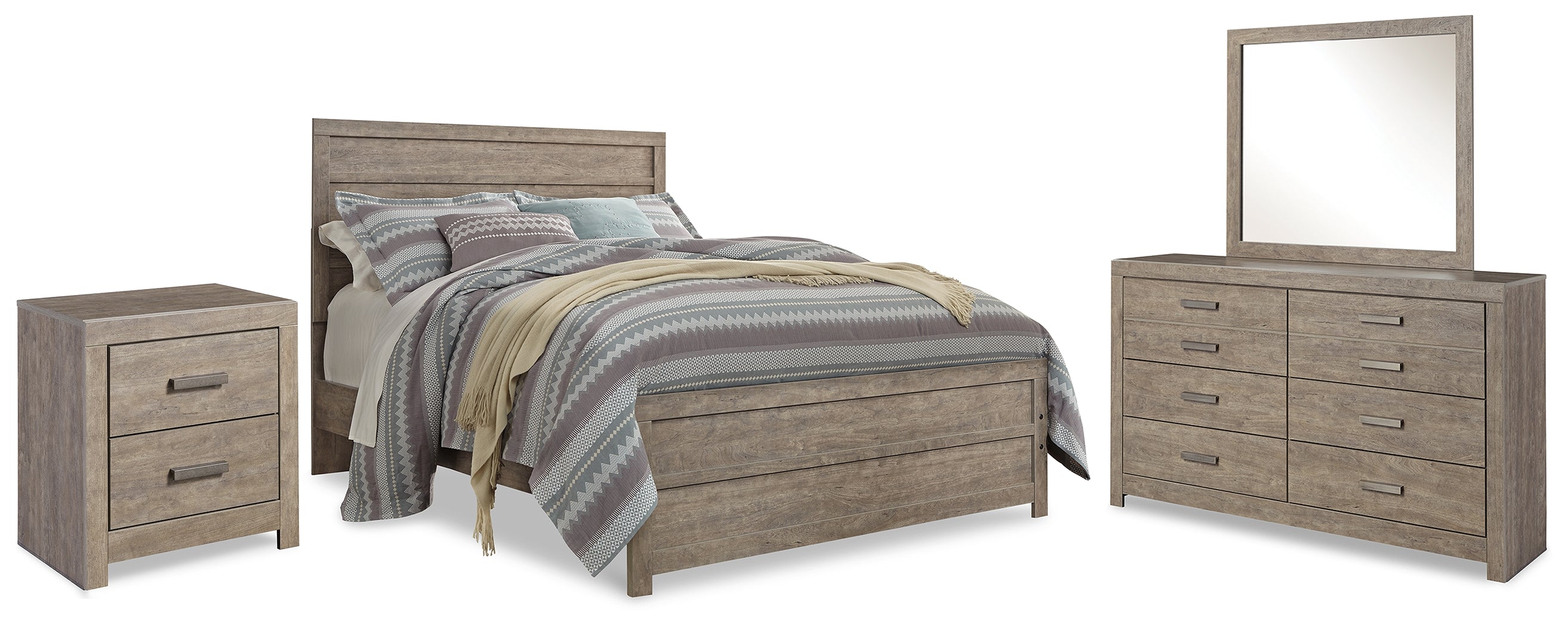 J&M Furniture - Ashley Furniture - Culverbach Queen Panel Bed, Dresser, Mirror and Nightstand - Queen Panel Bed, Dresser, Mirror and Nightstand - B070B14