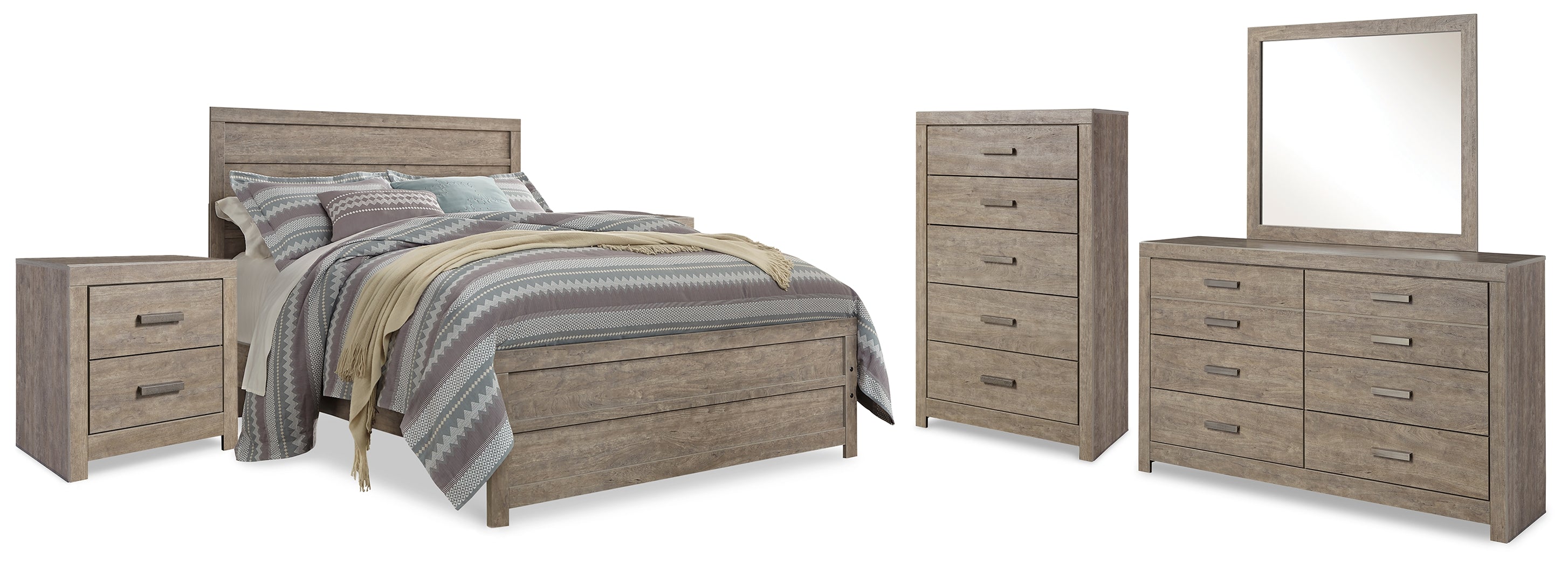 J&M Furniture - Ashley Furniture - Culverbach Queen Panel Bed, Dresser, Mirror, Chest and 2 Nightstands - Queen Panel Bed, Dresser, Mirror, Chest and 2 Nightstands - B070B20
