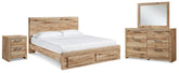 J&M Furniture - Ashley Furniture - Hyanna Queen Panel Storage Bed, Dresser, Mirror and Nightstand - Queen Panel Storage Bed, Dresser, Mirror and Nightstand - B1050B15