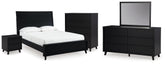 J&M Furniture - Ashley Furniture - Danziar Queen Bed, Dresser, Mirror, Chest and Nightstand - Queen Bed, Dresser, Mirror, Chest and Nightstand - B1013B30