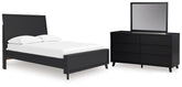 J&M Furniture - Ashley Furniture - Danziar Full Panel Platform Bed, Dresser and Mirror - Full Panel Platform Bed, Dresser and Mirror - B1013B22