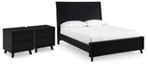 J&M Furniture - Ashley Furniture - Danziar Queen Panel Platform Bed and 2 Nightstands - Queen Panel Platform Bed and 2 Nightstands - B1013B33
