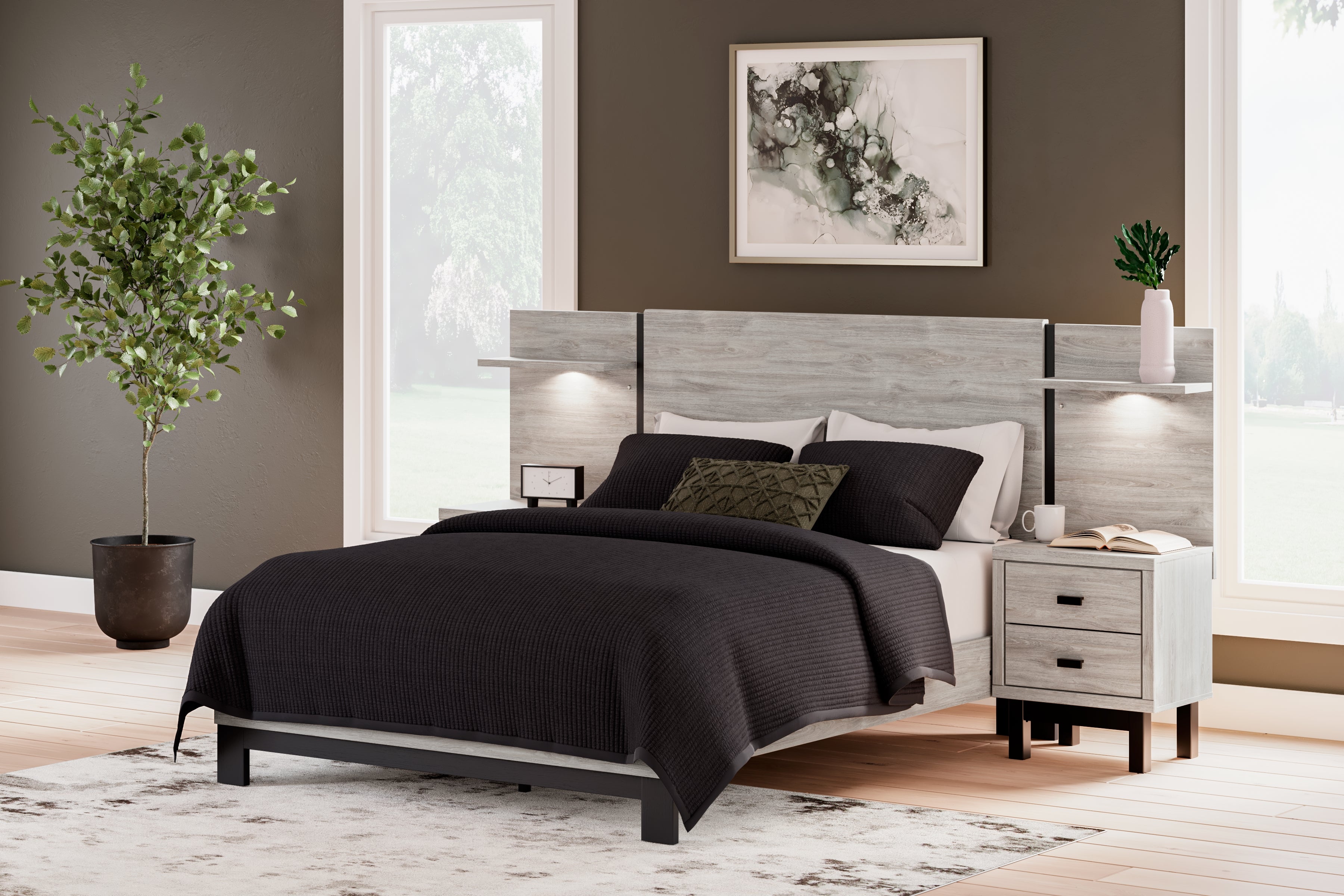 J&M Furniture - Ashley Furniture - Vessalli Queen Panel Bed with Extensions - Queen Panel Bed with Extensions - B1036B5