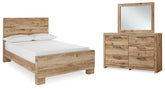 J&M Furniture - Ashley Furniture - Hyanna Full Panel Bed, Dresser and Mirror - Full Panel Bed, Dresser and Mirror / Tan Brown - B1050B23