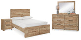 J&M Furniture - Ashley Furniture - Hyanna Full Storage Panel Bed, Dresser, Mirror and Nightstand - Full Storage Panel Bed, Dresser, Mirror and Nightstand - B1050B68